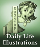 Daily Life illustrations